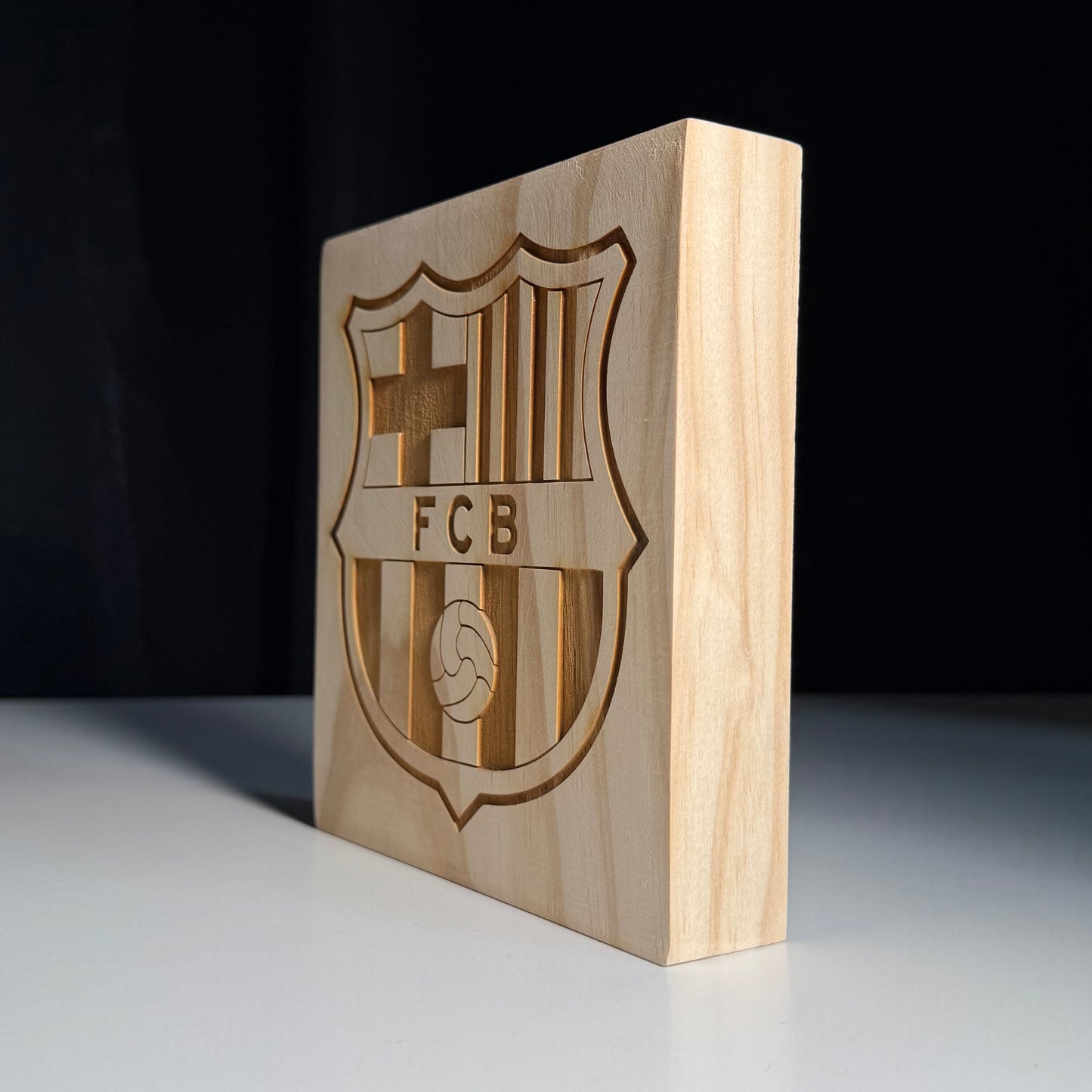 FC Barcelona Club Logo| Engraved Wooden Block