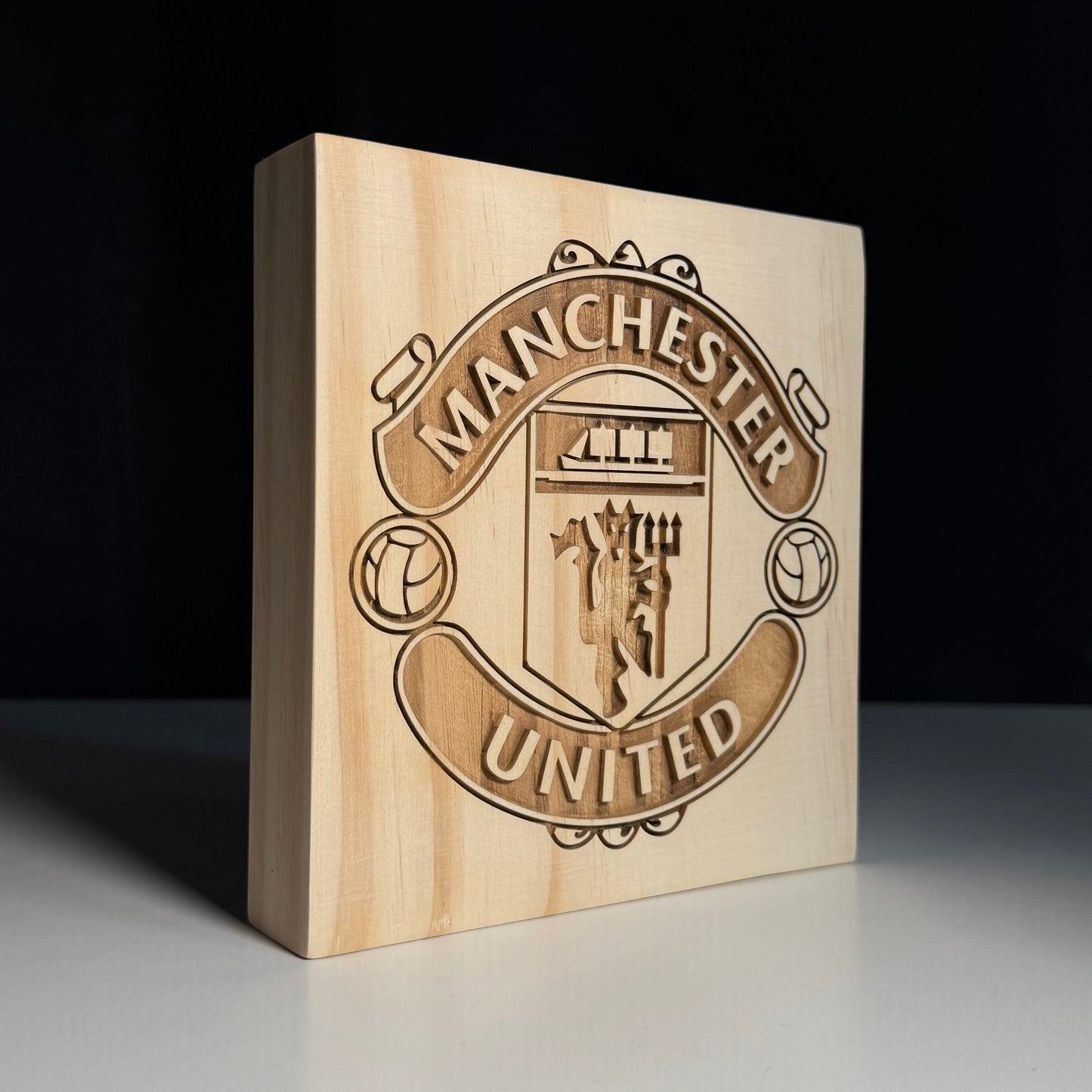 Manchester United Club Logo | Premium  Home Decor | Wooden Block