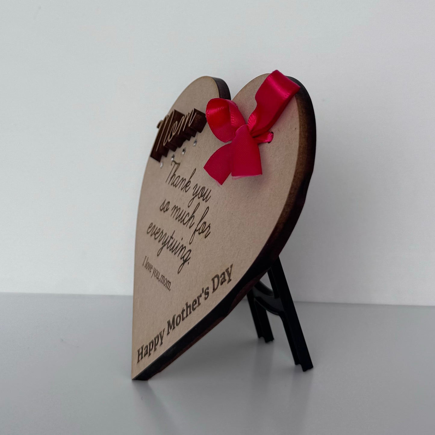 Mother’s Day Heart Engraved Sign