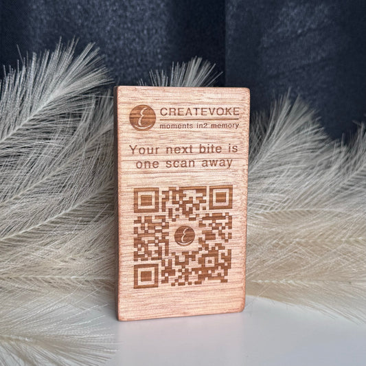 Custom QR Code Table Menu Stand