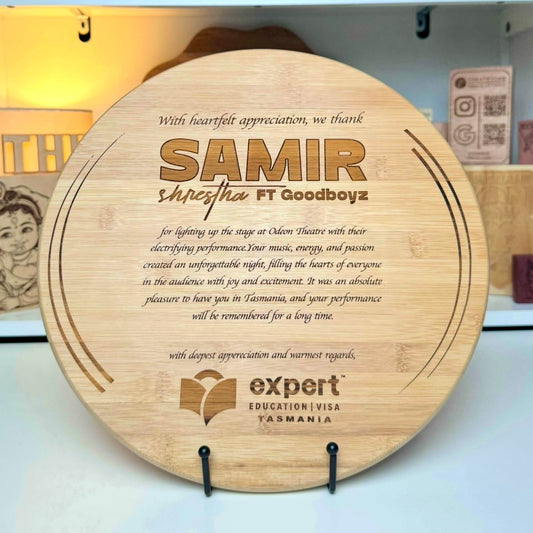 Custom Timeless Bamboo Keepsake – Personalised for Appreciation, Recognition