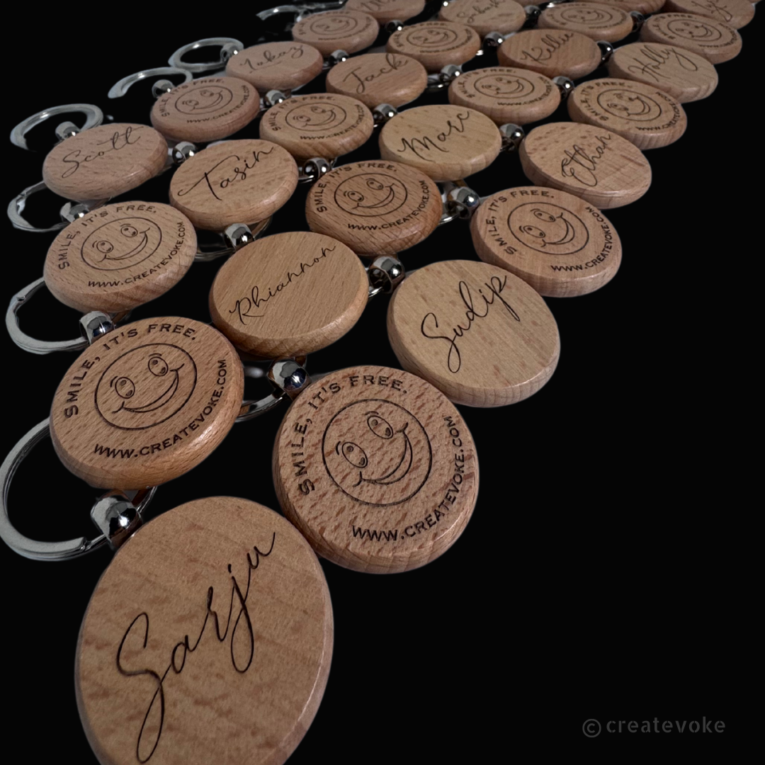 Custom Engraved Wooden Keychain