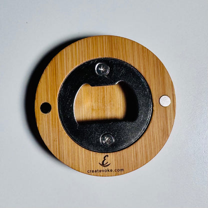 Bamboo Magnetic Bottle Opener