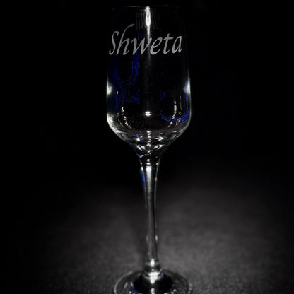Engraved Champagne/Wine Glass 