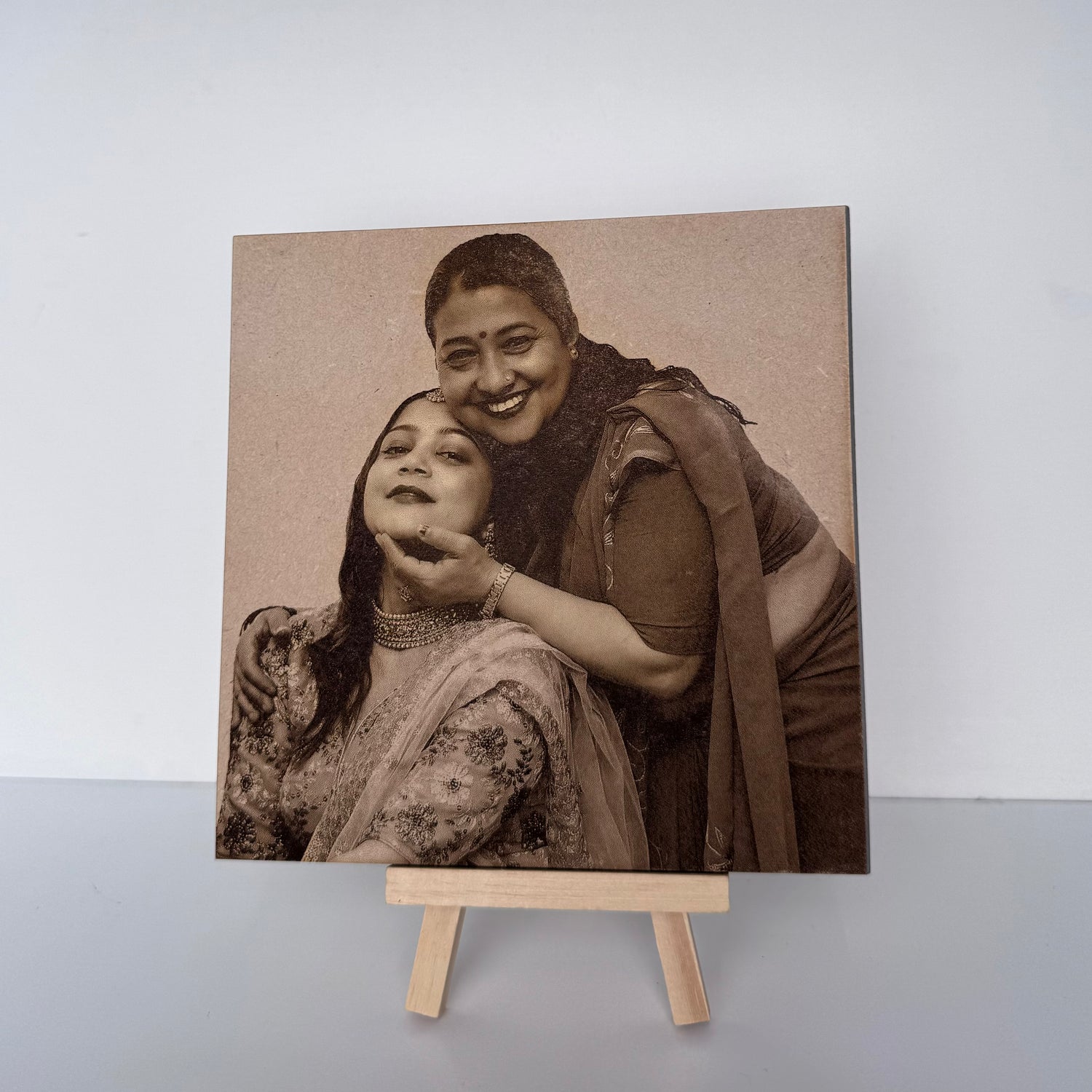 Mother’s Day Photo Engraving with Easel Stand