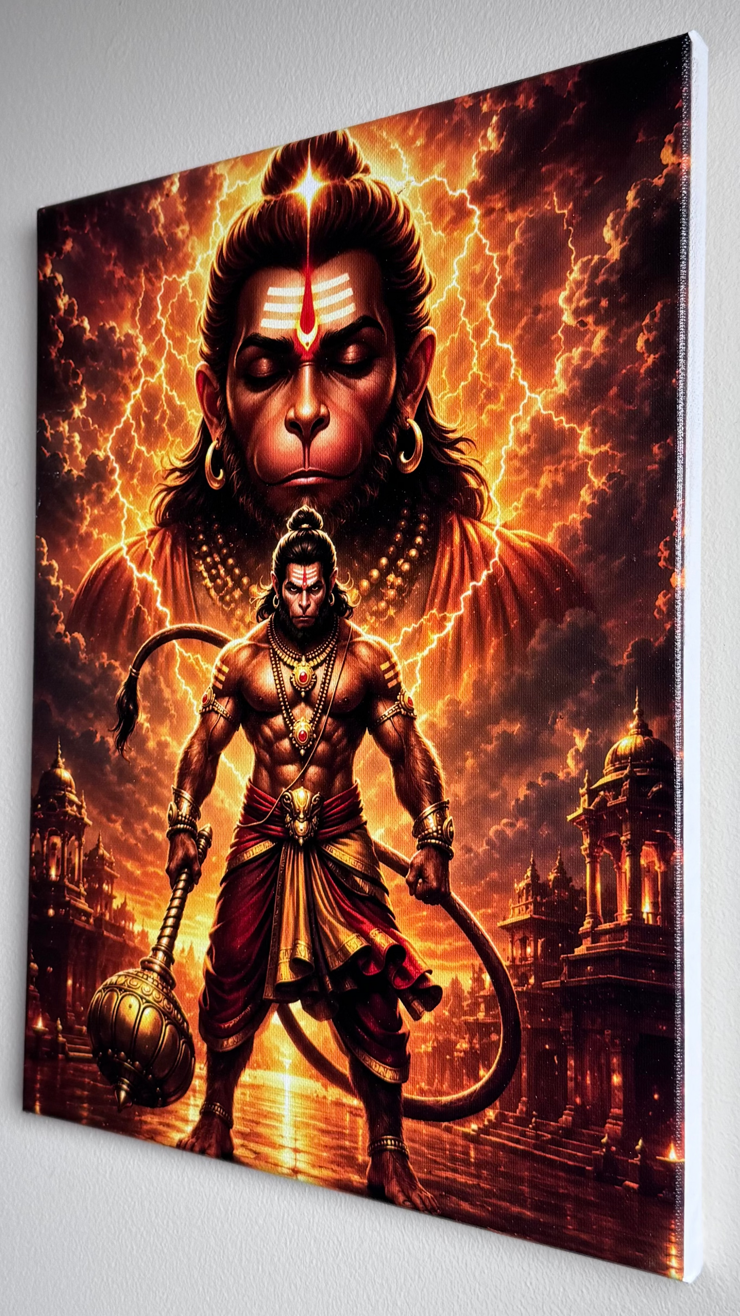 Lord Hanuman Premium Canvas Wall Art [Free Delivery All Over Australia]