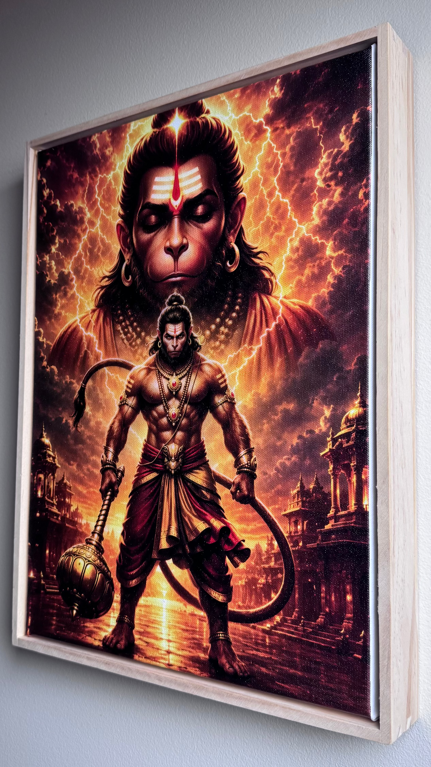 Lord Hanuman Premium Canvas Wall Art [Free Delivery All Over Australia]