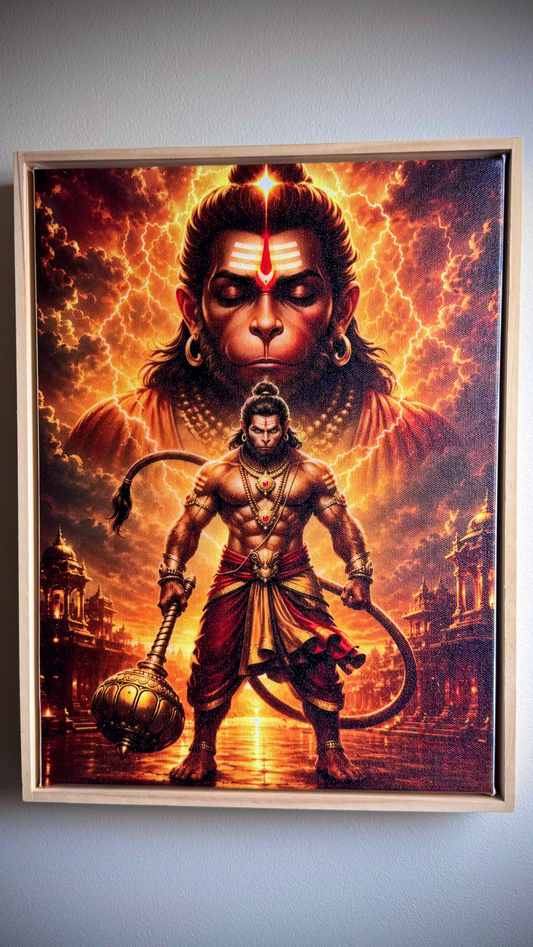 Lord Hanuman Premium Canvas Wall Art [Free Delivery All Over Australia]