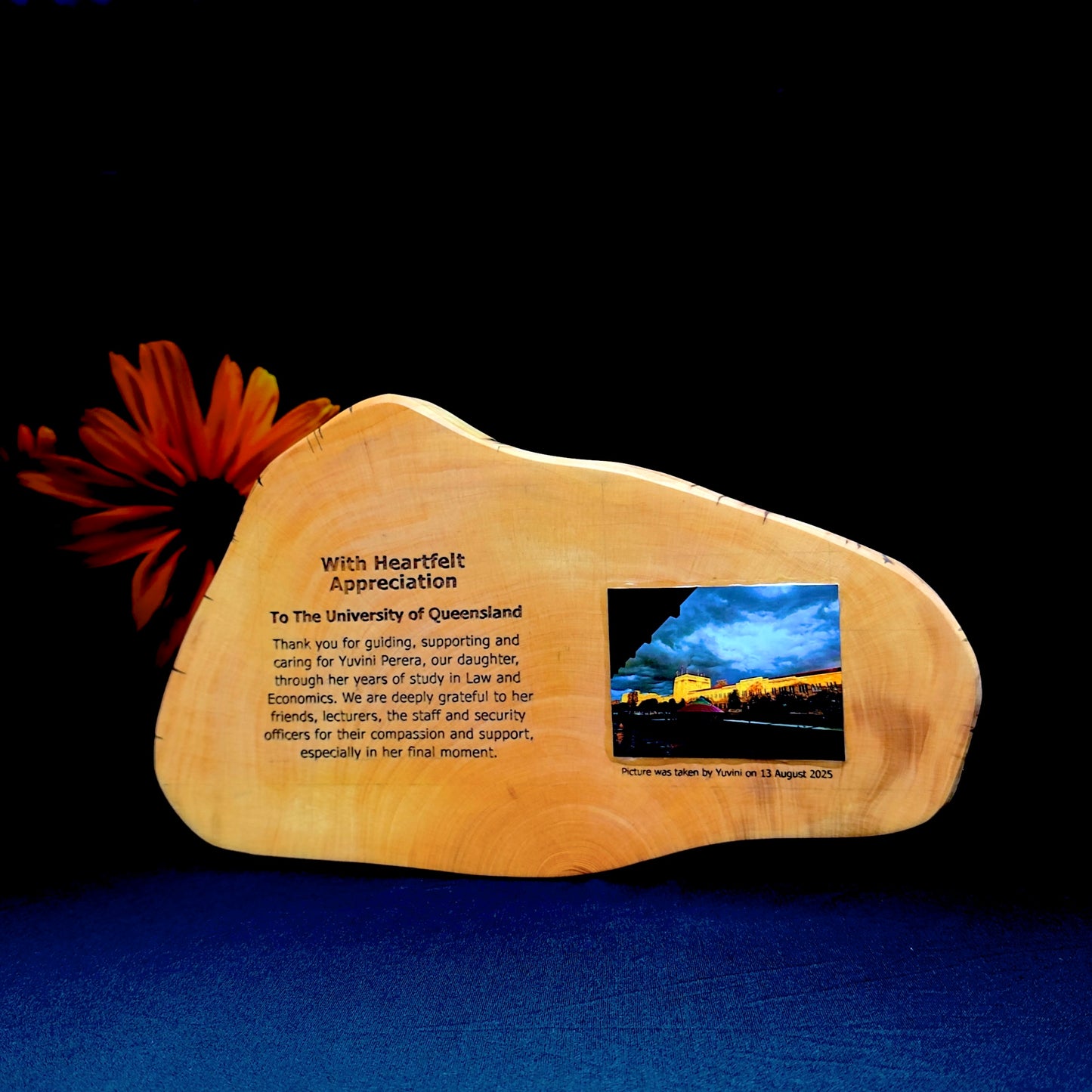 Wooden Plaque Engraving