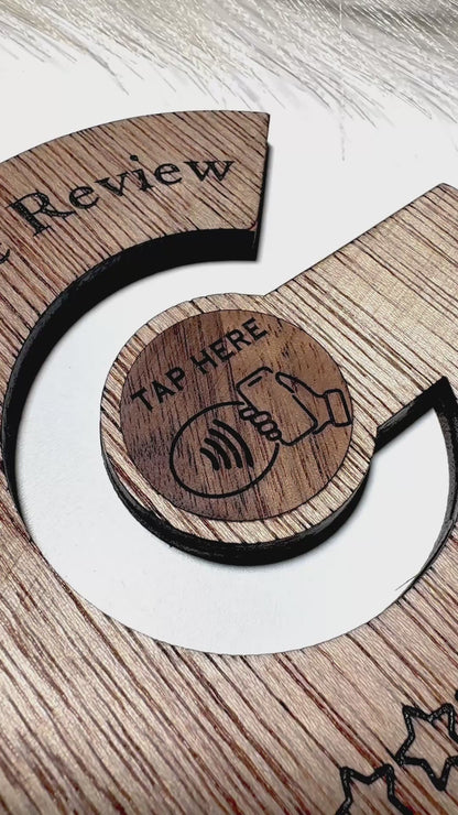 Tap and Review – Wooden NFC Google Review